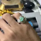 خاتم قطعه مميزه من الفيروز الطبيعي عيار 950