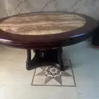 طاولة طعام كبيرة دائرية قطرها 150 سم كلاسيكية صنع بالخارج