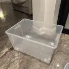 بوكس شفاف صندوق تخزين مع عجلات من ايكيا متوفر حبتين منه