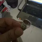 خاتم عقيق فضة مرصع