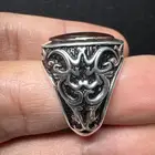 خاتم فضة صياغة مجوهرات السيد البحرين عقيق يماني كبدي