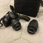 كاميرا نيكون للبيع استخدام بسيط مع عدسه اضافيه وحقيبه