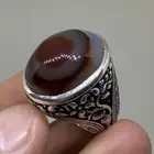 خاتم فضة بصياغة فاخرة بحجر عقيق يماني مميز