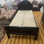 2 كرسي نوم نفر خشبي اسود