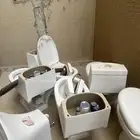 6 كراسي حمام و مغسله جديده