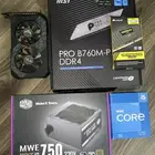 معالج i5 12400f و كرت و مذربورد رامات و بورسبلاي