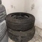 طقم جنطين حديد بكفراتها