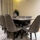 طاولة سفرة رمادي جديدة وفخمة dining table grey
