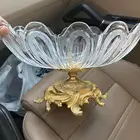 صحن كريستال برونز مطلي