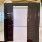 باب سحاب كامل خشب مقنو درفتين