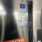 ثلاجه هيتاشي 24.8 استوك  لون وابيض واستيل مشكله كرتون بس