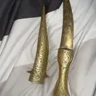 خنجر تراث نحاس مطلي بالذهب على السوم