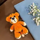 كروشيه نمر باللون البرتقالي - توزيعات - ميدالية -هدايا