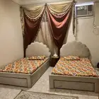 سرير 120 من هوم سنتر مع المراتب 800 واريكه رمادي ب200