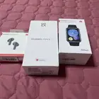 جوال هواوي كمل جديد مو مستخدم مع سماعات و ساعة