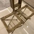 طاولات خدمة ذهبي