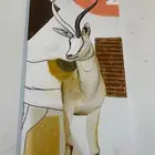 لوحه غزاله للبيع مقاس 12 24