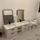 مغسلة مع الرخام والمراياة 2 افرنجي 1 سخان المها