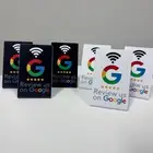 ستاند تقييمات جوجل بتقنية NFC لون اسود وابيض