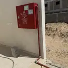 مضخه حريق 100 جالون وصندوق حريق