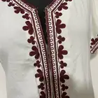 جلابية مغربية نص كم تطريز يدوية