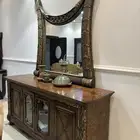 طاولة طعام 12 كرسي مع بوفيه ودولاب