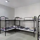 سرير حديد دورين دور واحد مراتب طبي بطانية و مخده دولاب حديد