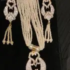 طقم عقد وحلق لولو فخم جدا مطلي اللون مايتغير ابد