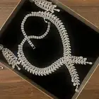 طقم فضه عقد وحلق وسوار