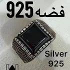 خاتم فضه رجالي مميز عيار 925