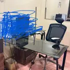 سرير أطفال بزحليقه و كنبه و طاوله L زجاجيه