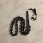 مسباح يسر مطلي ب الفضه مع عقيق يماني على سوم