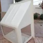 غطاء مكيفات فيبر جلاس. خارجي. مروحه شفات اشواك حمام مع تركيب