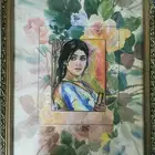 لوحة فنية باستخدام ألوان الاكريلك على ورق كانسون