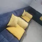 كنب صاله كامل ازرق مع الخداديات 300