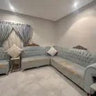 للبيع كنبات مع ستاره لون سماوي فاتح السعر 1200