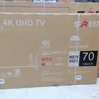 وصول شاشات 70 سرين أندرويد 14 مع حامل جداري و2 ريموت