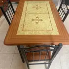 مطبخ ألمنيوم للبيع نظيف وطاولة طعام أربع كراسي