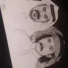 رسم يدوي بورتريه فحم