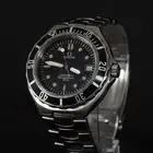 ساعة رجالية  الماركة Omega Black Stainless Steel Seamaster