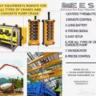 Remote control concrete pump and over head crane