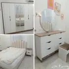 غرفة نوم كاملة مع الدولاب مصنوعة من خشب MDF تايلندي