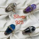 خواتم فضه نسائية راقية عيار925 بعدة ألوان وبشكل كبسولة مميزة