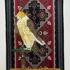 لوحة فنية على السجاد ( الشاهين )