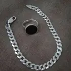 خاتم وسلس يد فضة اصلي عيار 925