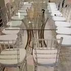 تاجير طاولات زجاج طاولات عادي دايري مستطيلة