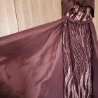 فستان سهرة عودي على بني غامق