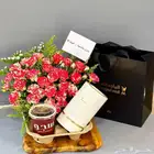 تنسيق قهوة مع عطر الماجد وورد