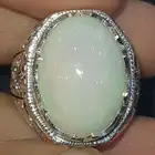 خاتم اوبال اثيوبي ابيض بشهادة