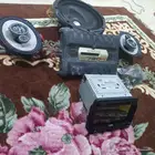 شاشة مع ريموت مع سماعات وجهازكينويد